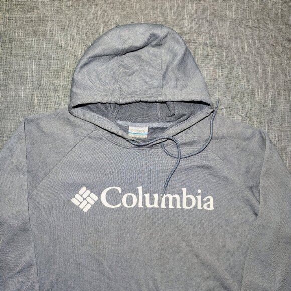 Columbia Hoodie Sweatshirt Women's Size XL Blue Script Logo - Picture 2 of 10